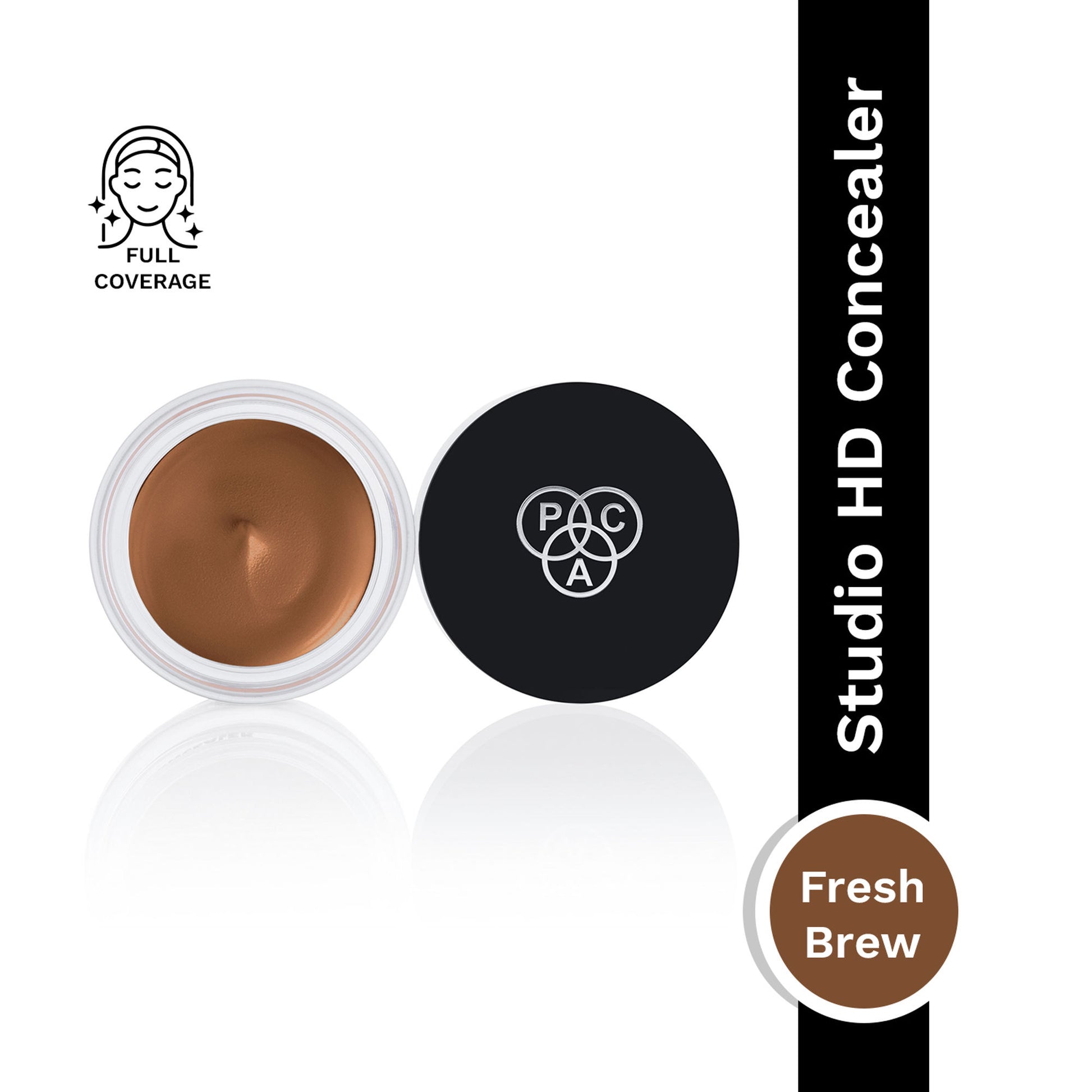 PAC Studio HD Concealer - Lightweight Full Coverage, Non Drying Creamy Blendable Formula - Fresh Brew