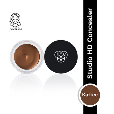 PAC Studio HD Concealer - Lightweight Full Coverage, Non Drying Creamy Blendable Formula - Kaffee