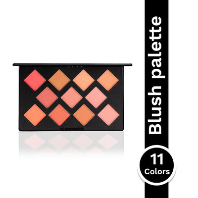 PAC Take Cover Blusher X11 - Micro Fine Pigments, Blends Effortlessly, 8 Matte & 3 Shimmer Shades