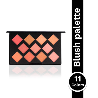 PAC Take Cover Blusher X11 - Micro Fine Pigments, Blends Effortlessly, 8 Matte & 3 Shimmer Shades