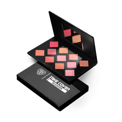 PAC Take Cover Blusher X11 - Micro Fine Pigments, Blends Effortlessly, 8 Matte & 3 Shimmer Shades