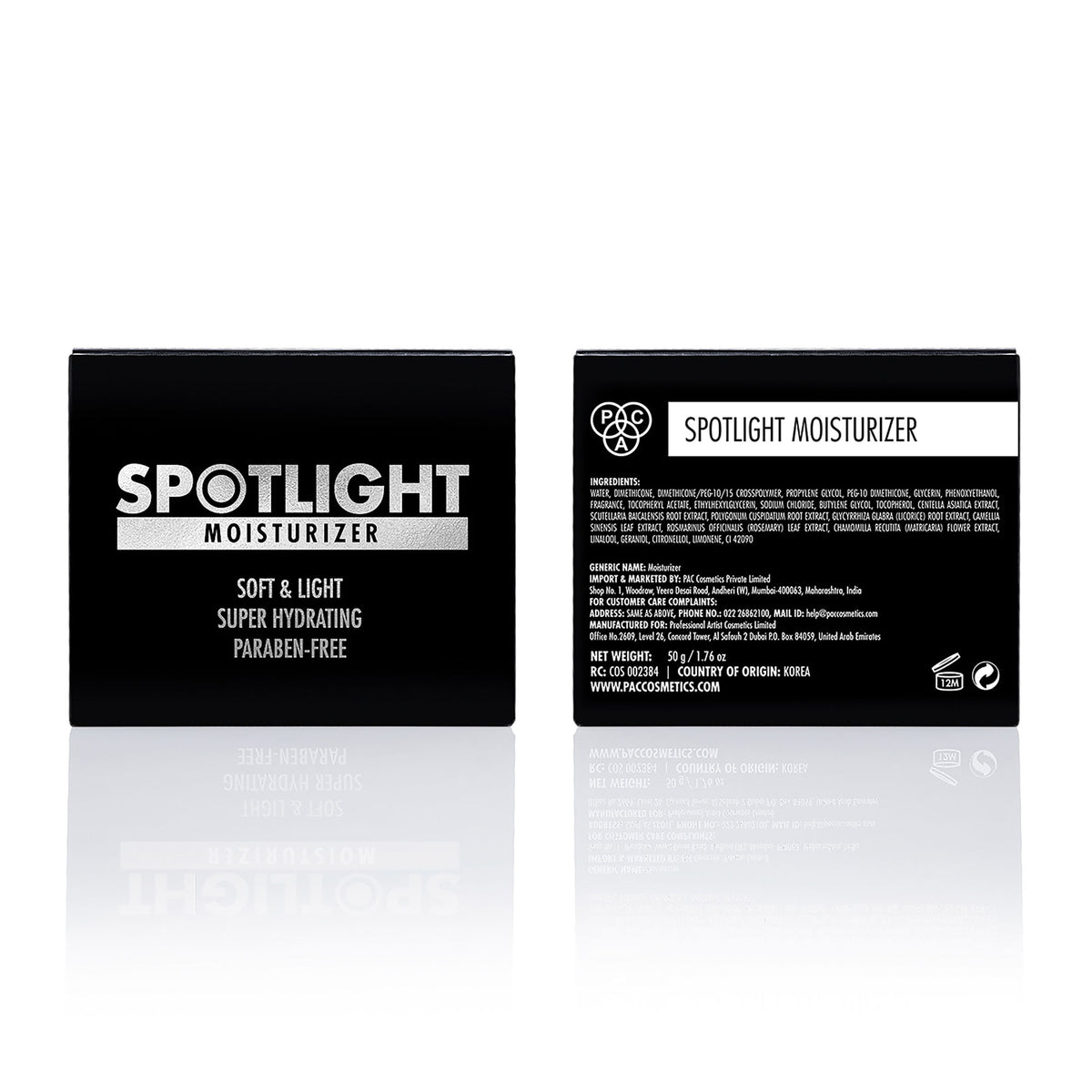 PAC Spotlight Moisturizer - Quick Absorbing Formula, Keeps Skin Hydrated, Dewy & Plump All Day