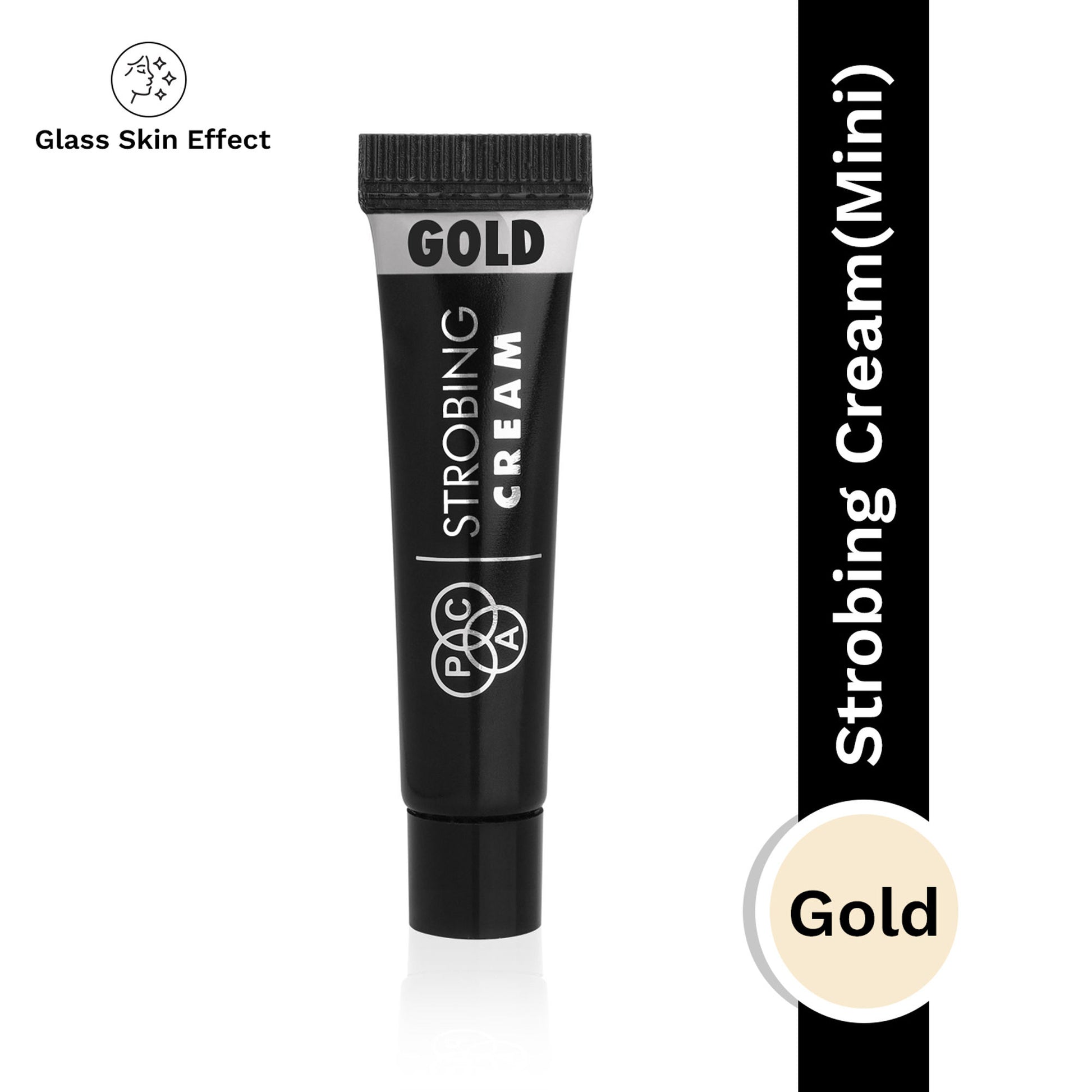 PAC Strobing Cream Mini - Ultra Fine Light Reflective Particles, Subtle Dewy Glow, Lightweight - Gold