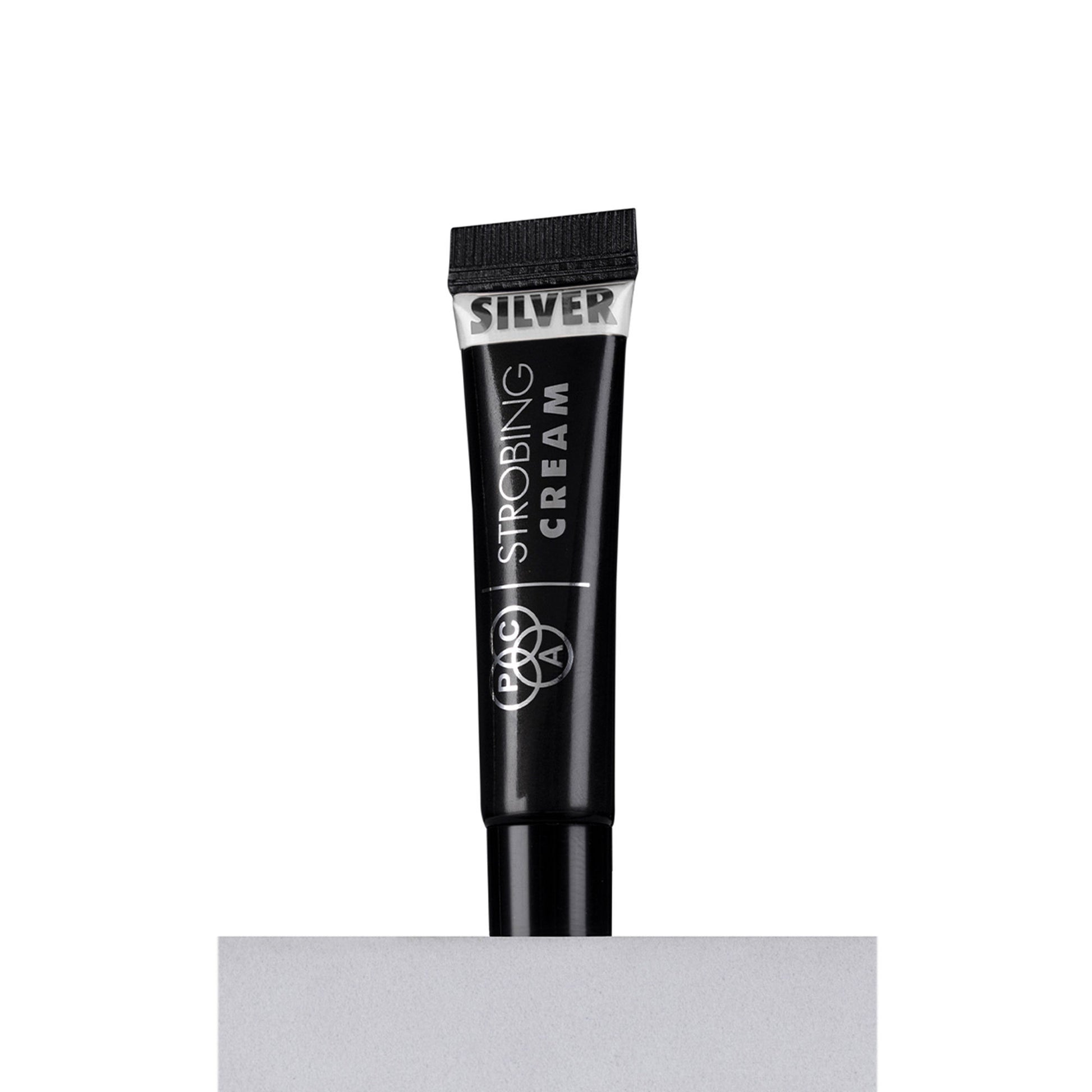 PAC Strobing Cream Mini - Ultra Fine Light Reflective Particles, Subtle Dewy Glow, Lightweight - Silver