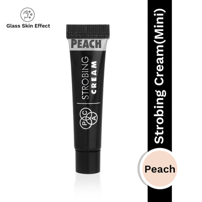 PAC Strobing Cream Mini - Ultra Fine Light Reflective Particles, Subtle Dewy Glow, Lightweight - Peach