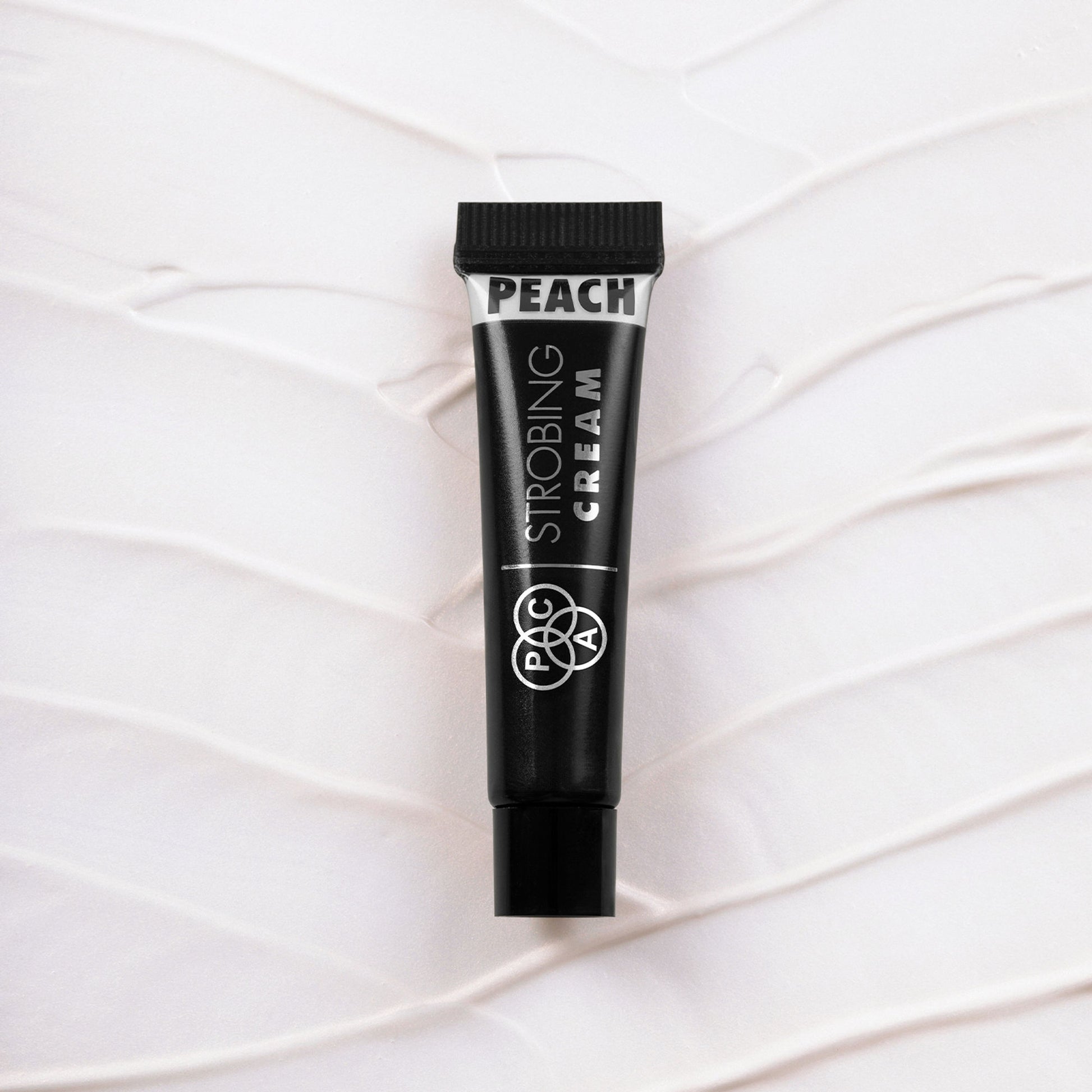 PAC Strobing Cream Mini - Ultra Fine Light Reflective Particles, Subtle Dewy Glow, Lightweight - Peach
