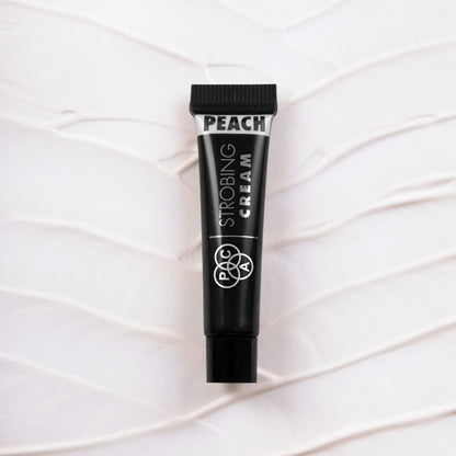 PAC Strobing Cream Mini - Ultra Fine Light Reflective Particles, Subtle Dewy Glow, Lightweight - Peach