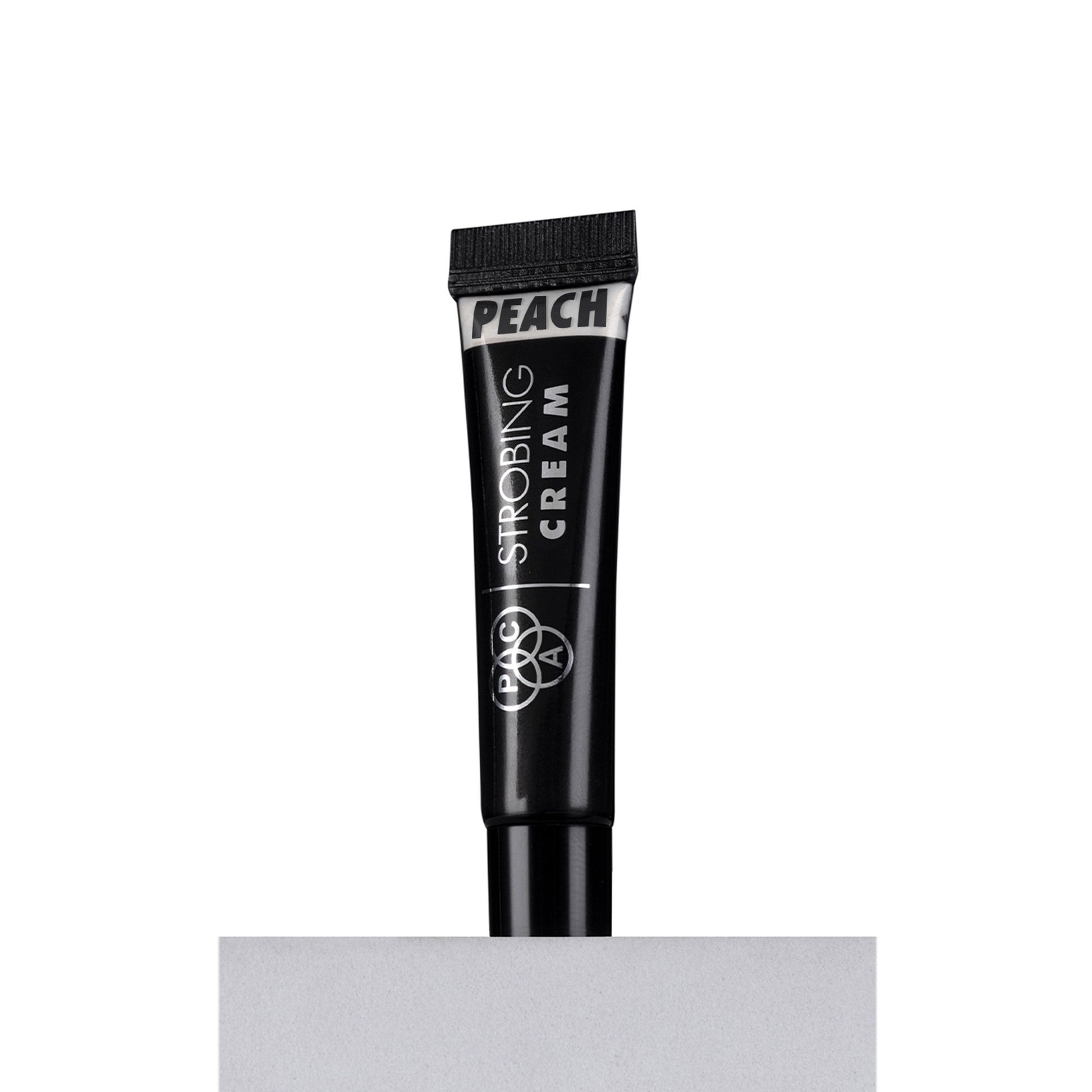 PAC Strobing Cream Mini - Ultra Fine Light Reflective Particles, Subtle Dewy Glow, Lightweight - Peach