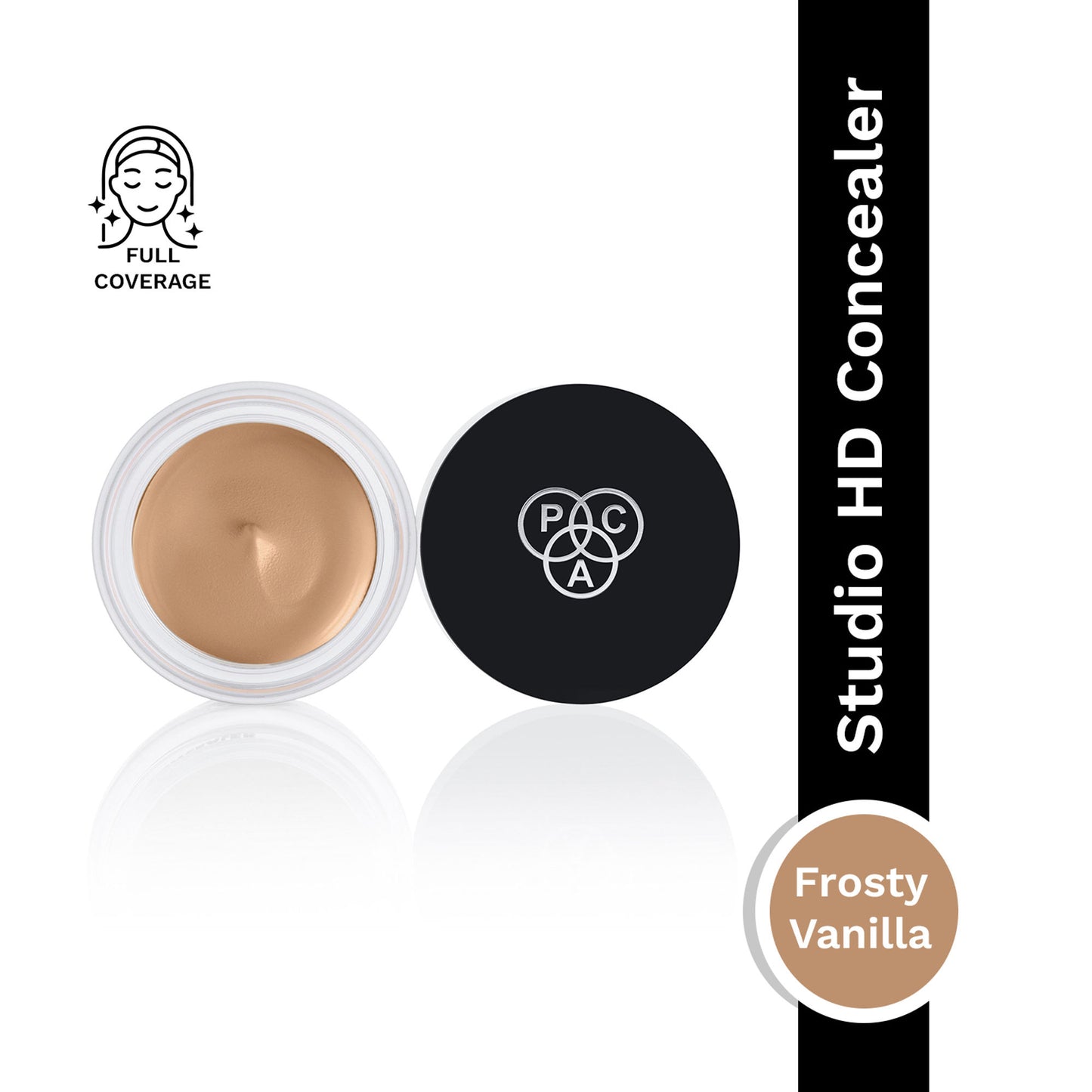 PAC Studio HD Concealer - Lightweight Full Coverage, Non Drying Creamy Blendable Formula - Frosty Vanilla