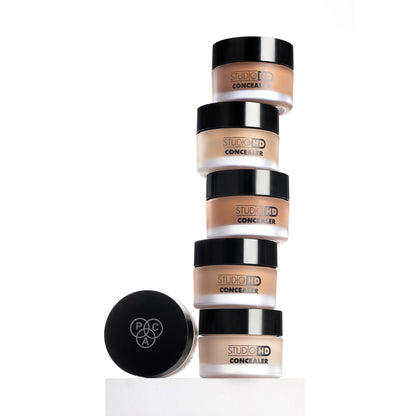 PAC Studio HD Concealer - Lightweight Full Coverage, Non Drying Creamy Blendable Formula - Light Almond