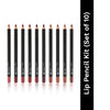 PAC Studio Lip Pencil Vault Set of 10 - Creamy Non Drying, Longwear Intense Pigment, Matte Finish