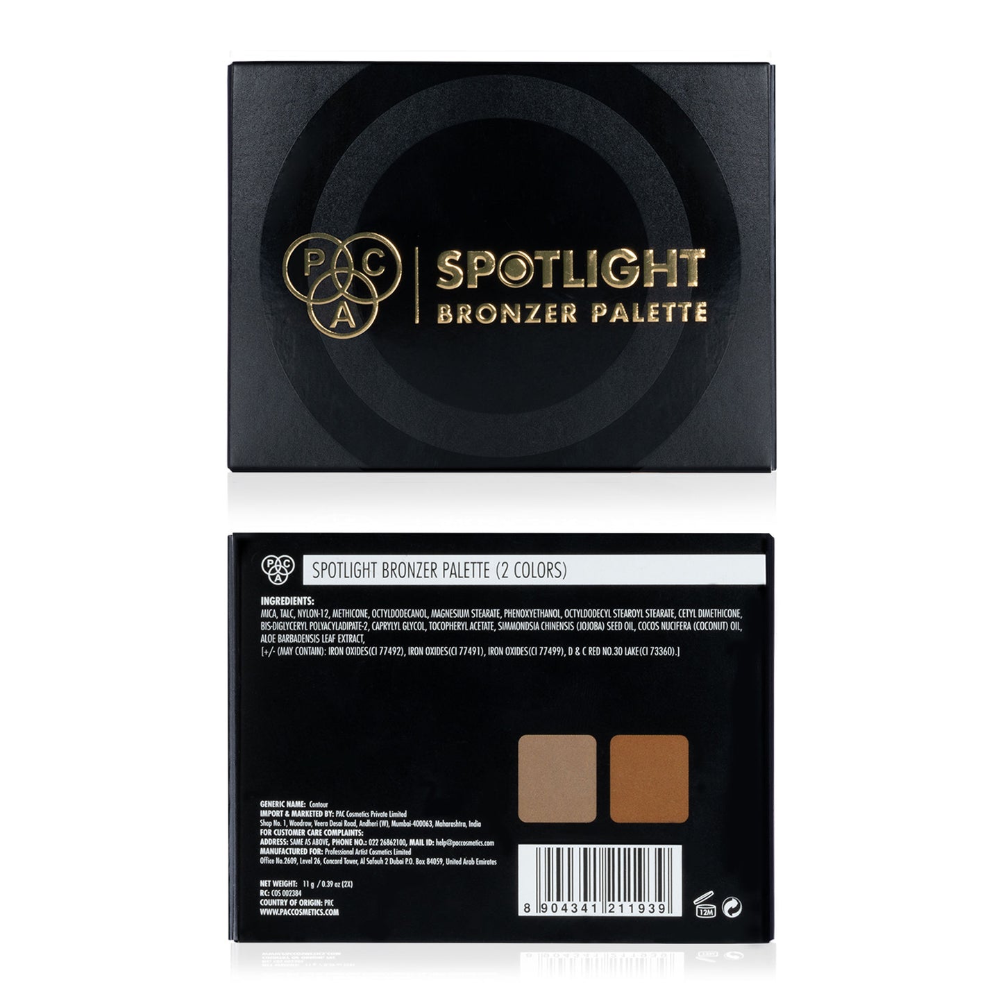 PAC Spotlight Bronzer X2 - Lightweight Matte Powder Bronzer, Long-Lasting Buildable Formula