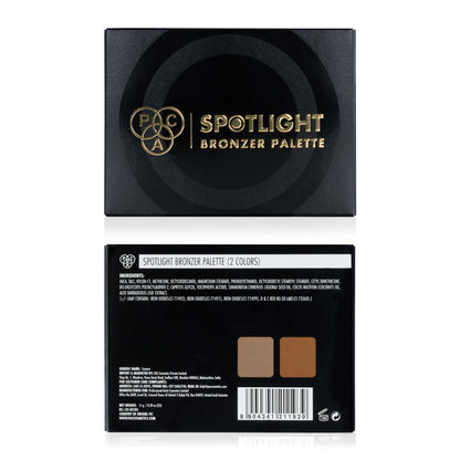 PAC Spotlight Bronzer X2 - Lightweight Matte Powder Bronzer, Long-Lasting Buildable Formula
