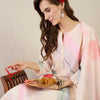 Dhiyona IE Floral Printed Notch Neck Straight Kurta With Trouser & Dupatta
