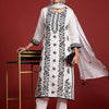Dhiyona IE Floral Embroidered Thread Work Kurta With Trousers & Dupatta