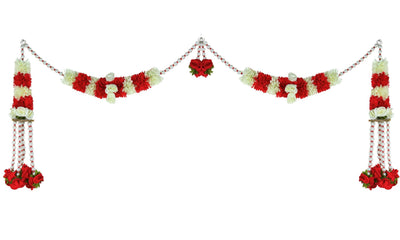 Rajani Pearl Doorset Toran,Hanging for Main Door Entrance, Reusable Thoran for Mandir & Living Room Dcor, Bandarwal for Festival Decoration (12x42 inch)