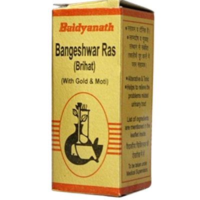 Baidyanath Bangeshwar Ras Brihat with Gold and Pearl - 10 Tabs