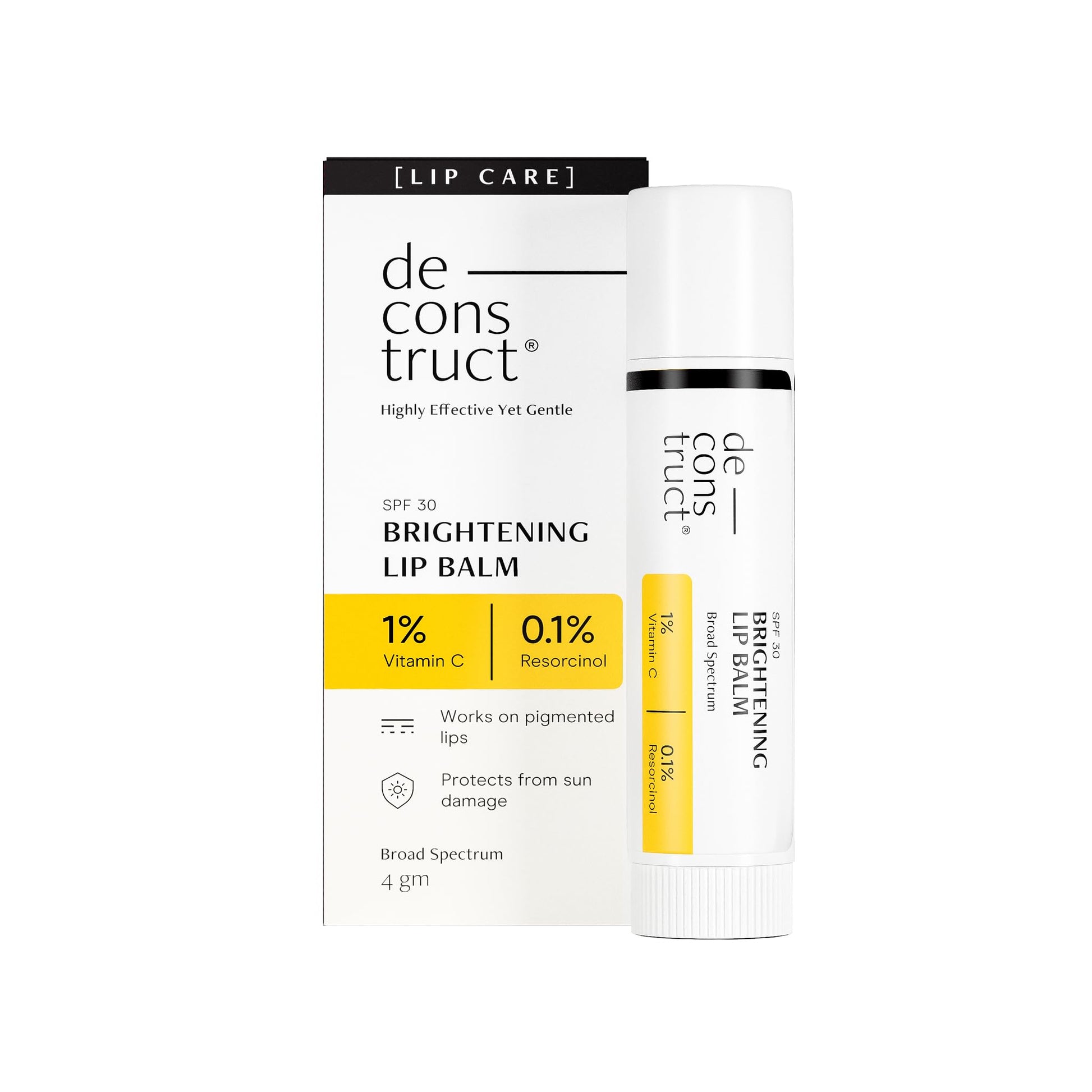 Deconstruct Brightening Lip Balm with SPF 30 - For Dark, Pigmented, Dry, Flaky Lips - Indyancart