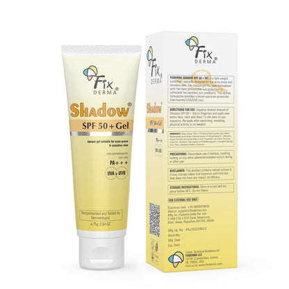 Fixderma Shadow SPF 50+ Gel For Oily Skin - Indyancart