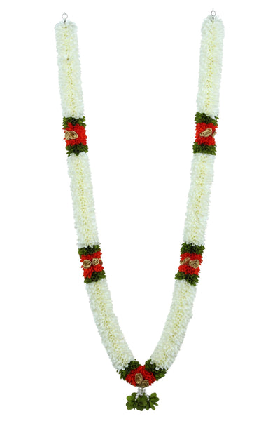 Garland for Photo Frame, 30 Inches Artificial Garland for Photo Frame, Garland for Decoration,God Idol, Festivals, Home Decor, Sankranti, Varalakshmi, Diwali & Wedding (White)