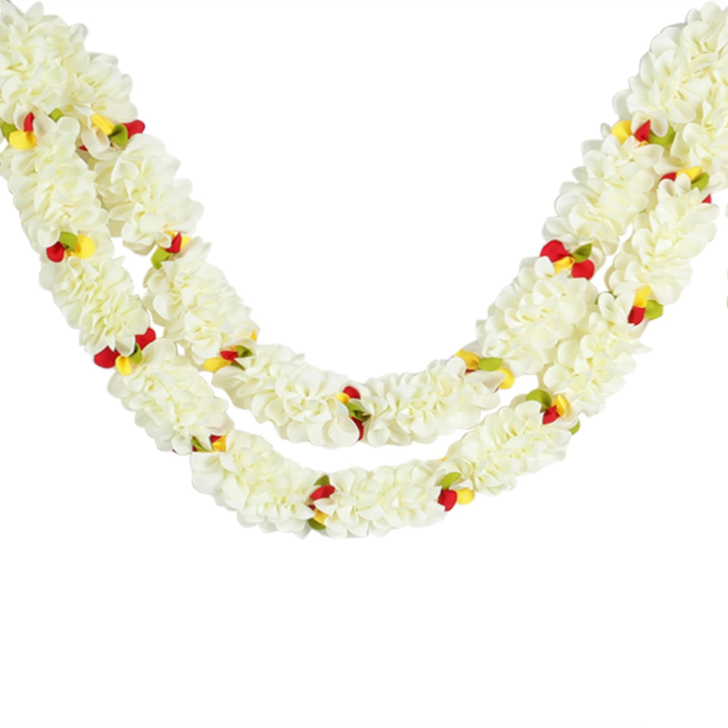 Toran for Main Door Entrance, Bandarwal for Festival, Pooja Mandir & Wedding, Handmade Traditional Flower Hanging for Home & Office Decor (42 inches 30 inches) Off White