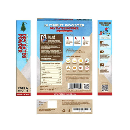 Tots and Moms Organic Dry Dates Powder - Indyancart