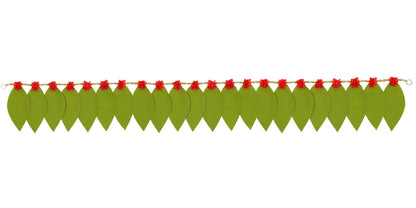 Toran for Main Door Entrance, Handmade Mango Leaf Toran, Traditional Bandarwal for Festival, Pooja, Wedding & Home Decor, Artificial Leaf Door Hanging (42 x 6 Inches, Green)