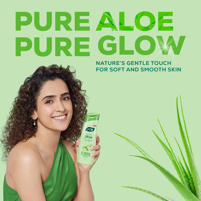 Joy Pure Aloe Vera Body Lotion, Lightweight 48hr Moisturization for Normal & Oily Winter Skin