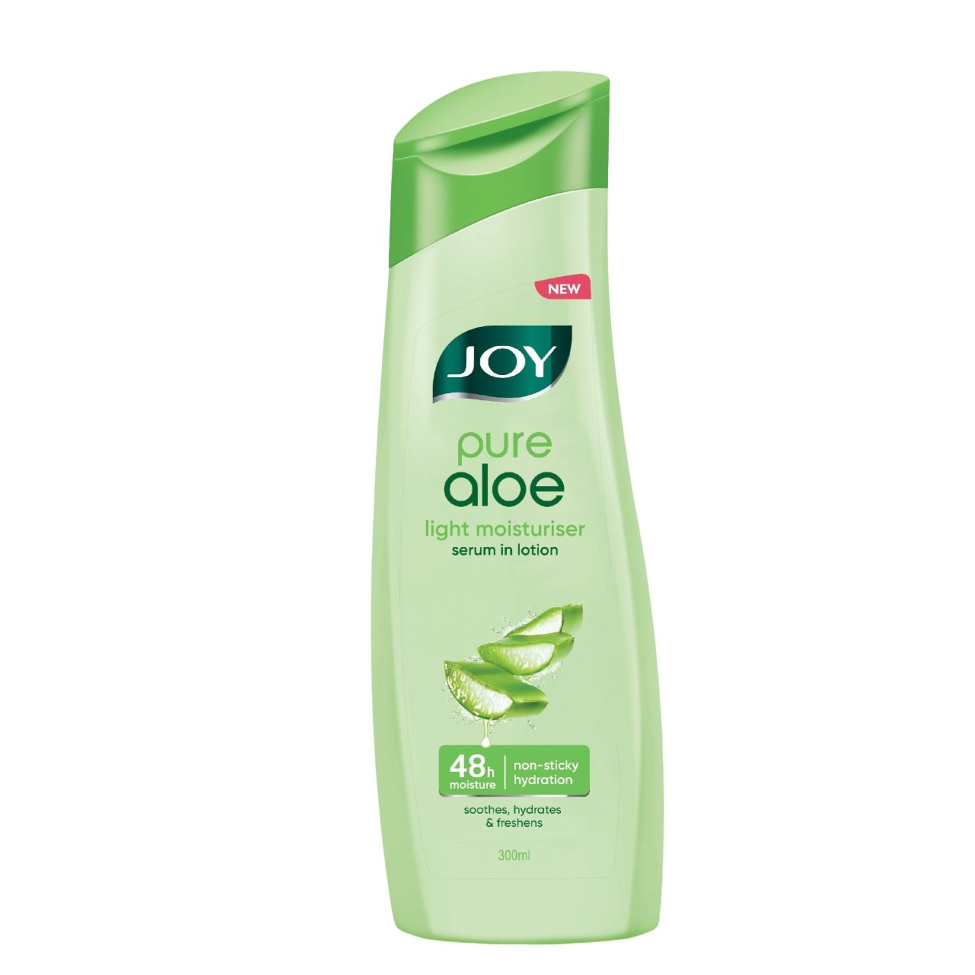 Joy Pure Aloe Vera Body Lotion, Lightweight 48hr Moisturization for Normal & Oily Winter Skin