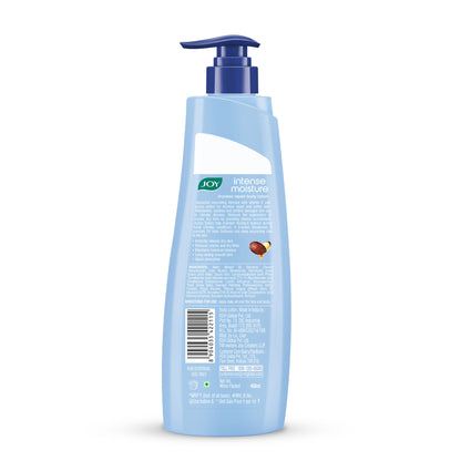 Joy Intense Moisture Dryness Repair Body Lotion with Vitamin E and Jojoba, providing 24-hour softness for winter skin.