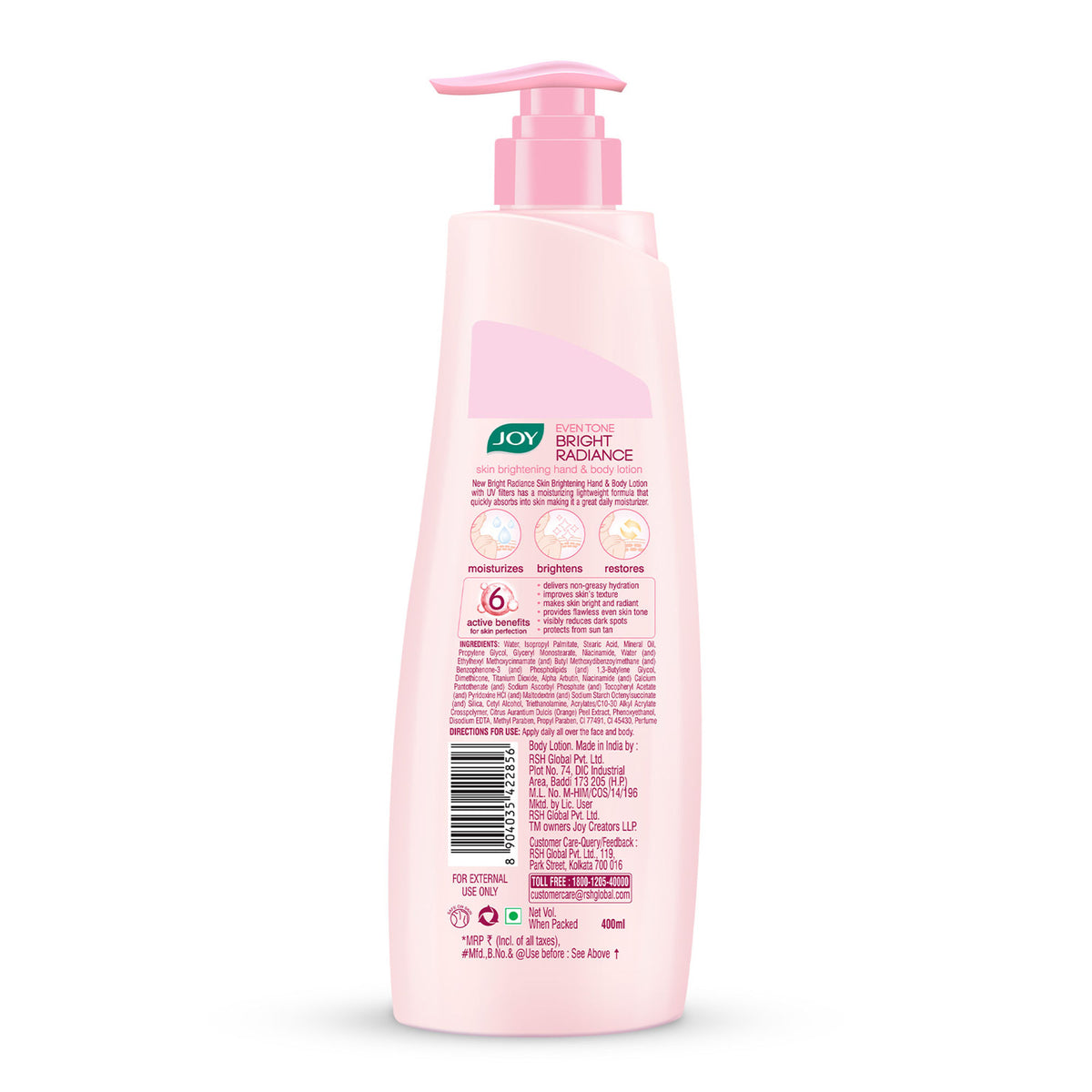Joy Even Tone Brightening Lotion With Niacinamide & Alpha Arbutin, Summer Care