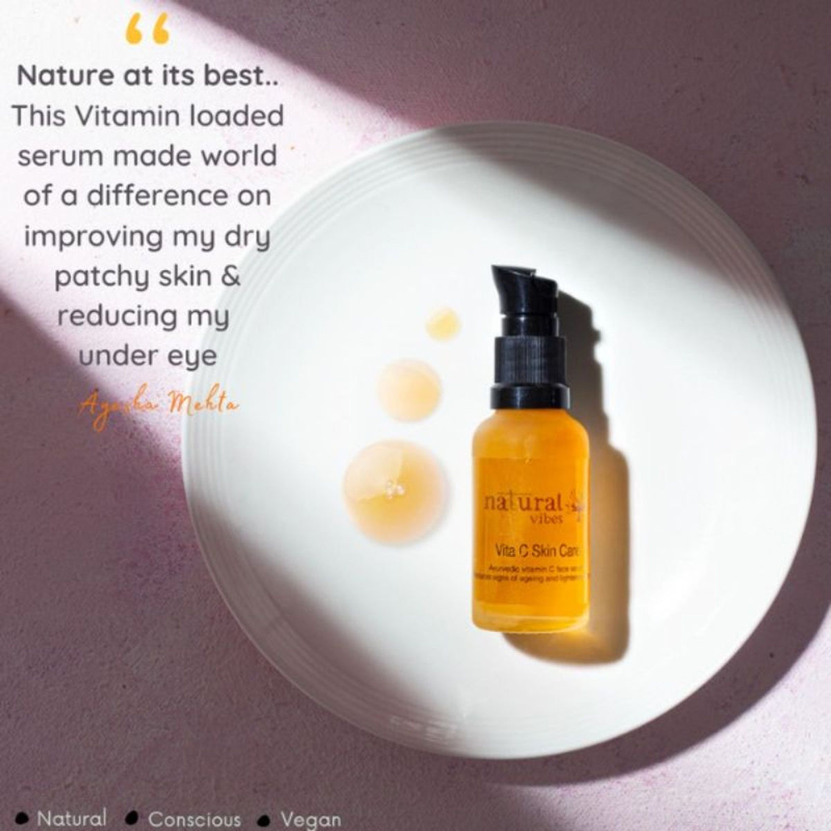 Natural Vibes Ayurvedic Vitamin C Skin Care Face Serum