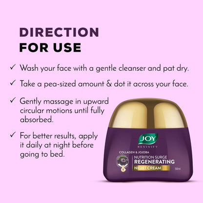 Joy Night Cream with Collagen, Jojoba, Shea Butter & Gotu Kola For Overnight Skin Repair