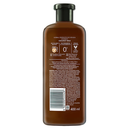 Herbal Essences Coconut Milk Shampoo For Hydration & Softness - No Parabens- No Colourants