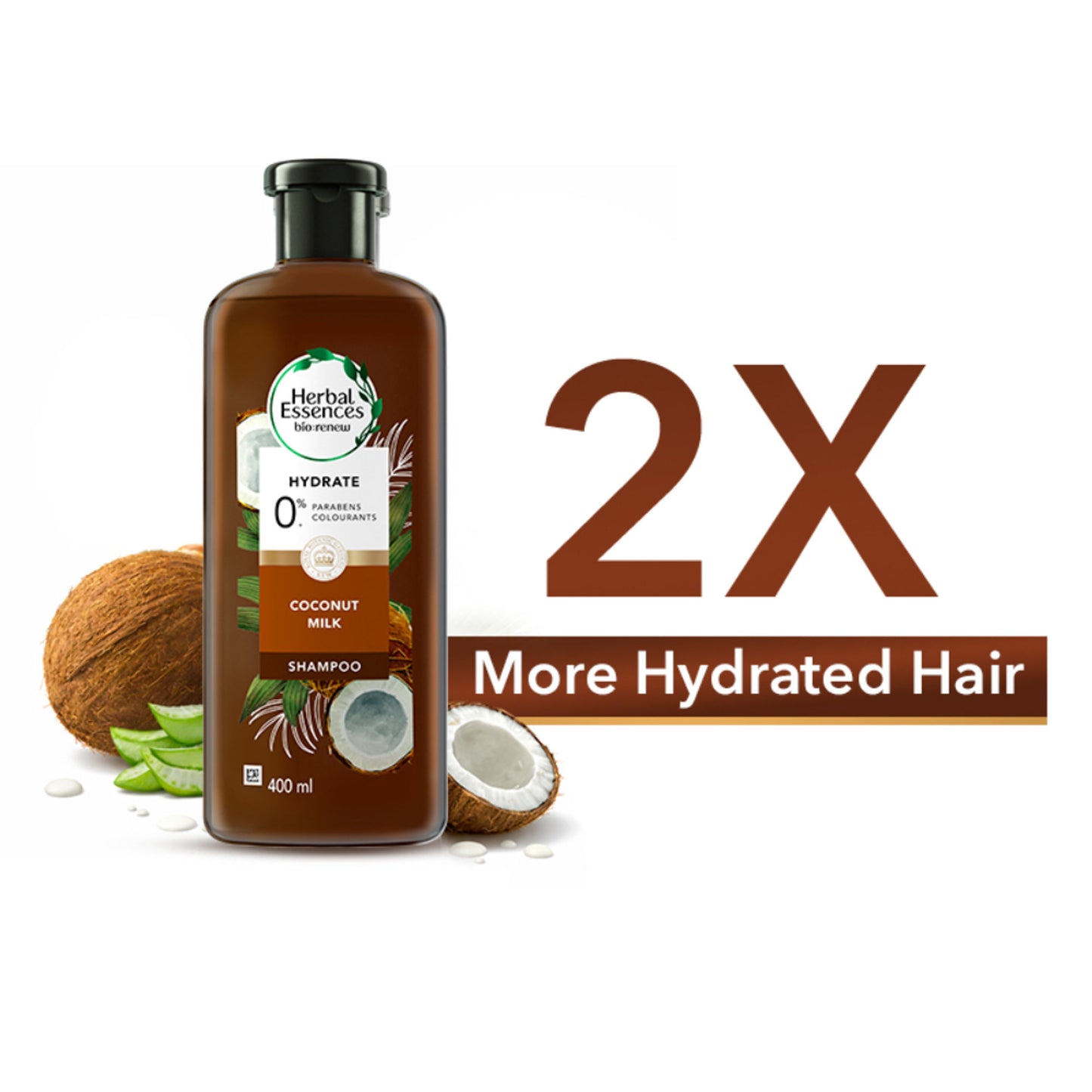 Herbal Essences Coconut Milk Shampoo For Hydration & Softness - No Parabens- No Colourants