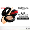 L'Oreal Paris Infallible Cushion Foundation, 24H Flawless Coverage, No Oxidation - N 100