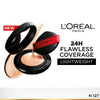 L'Oreal Paris Infallible Cushion Foundation, 24H Flawless Coverage, No Oxidation - N 127