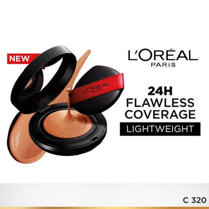 L'Oreal Paris Infallible Cushion Foundation, 24H Flawless Coverage, No Oxidation - C 320