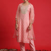 Dhiyona IE Ethnic Motifs Embroidered Regular Sequinned Kurta with Trousers & Dupatta