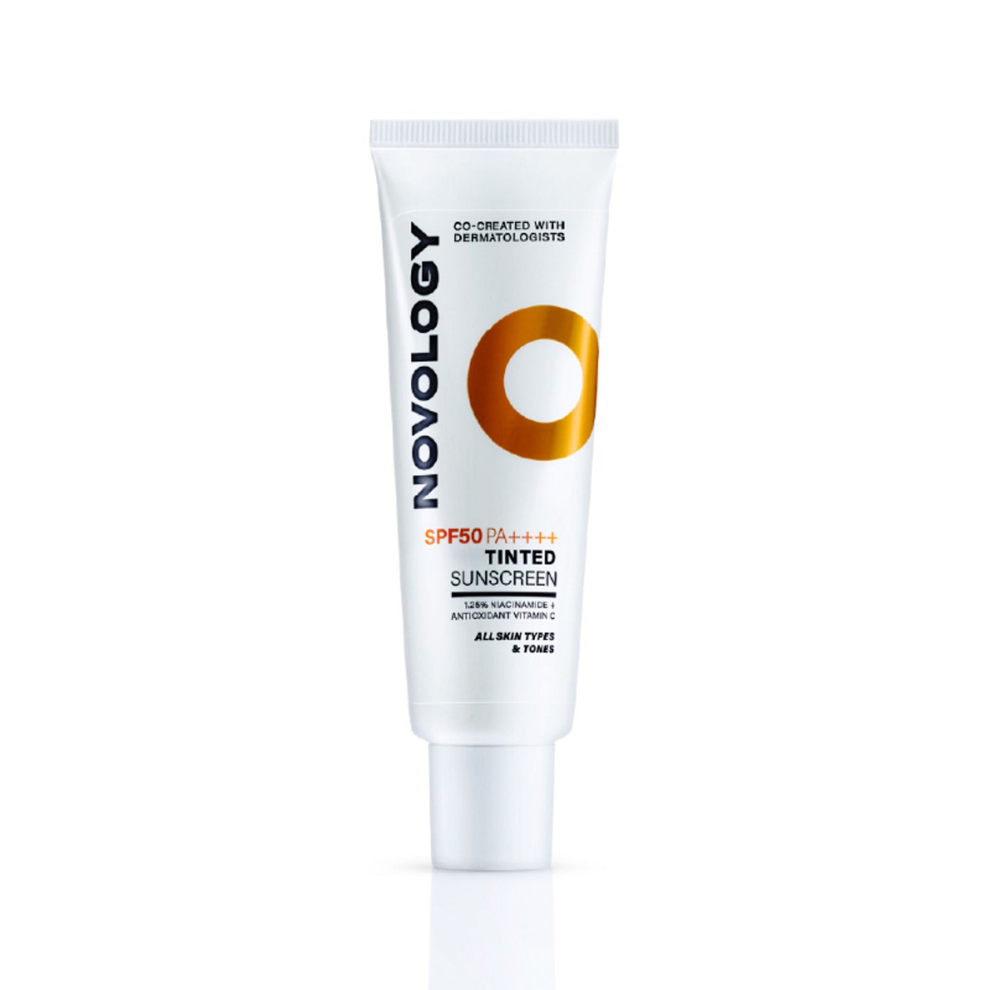 Novology SPF 50 PA++++ Tinted Sunscreen, For Pigmentation, Dark Spots, All Skin Types,Natural Finish