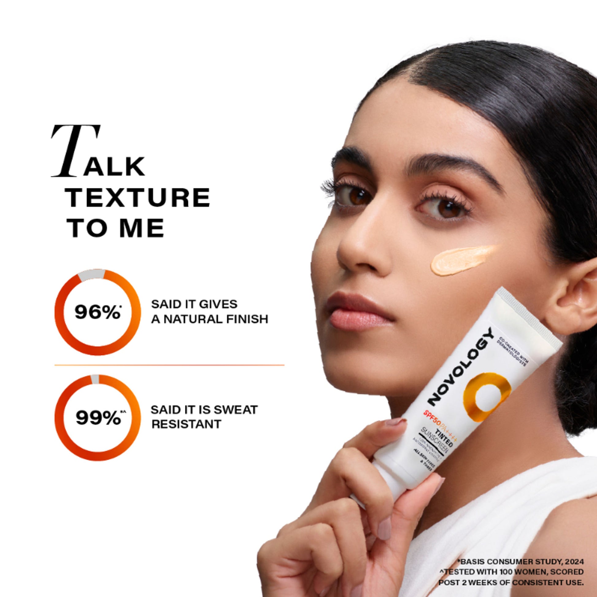 Novology SPF 50 PA++++ Tinted Sunscreen, For Pigmentation, Dark Spots, All Skin Types,Natural Finish