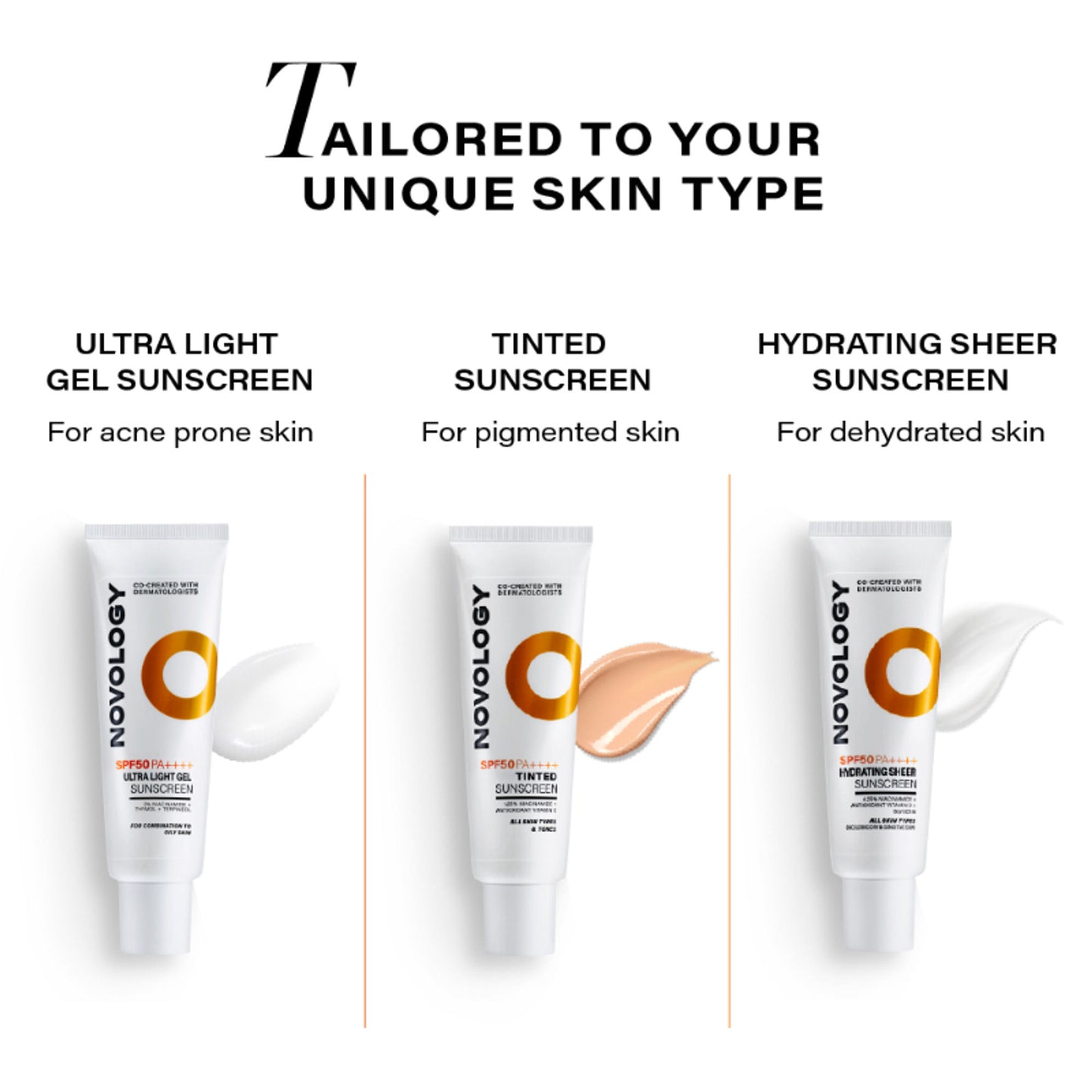 Novology SPF 50 PA++++ Tinted Sunscreen, For Pigmentation, Dark Spots, All Skin Types,Natural Finish