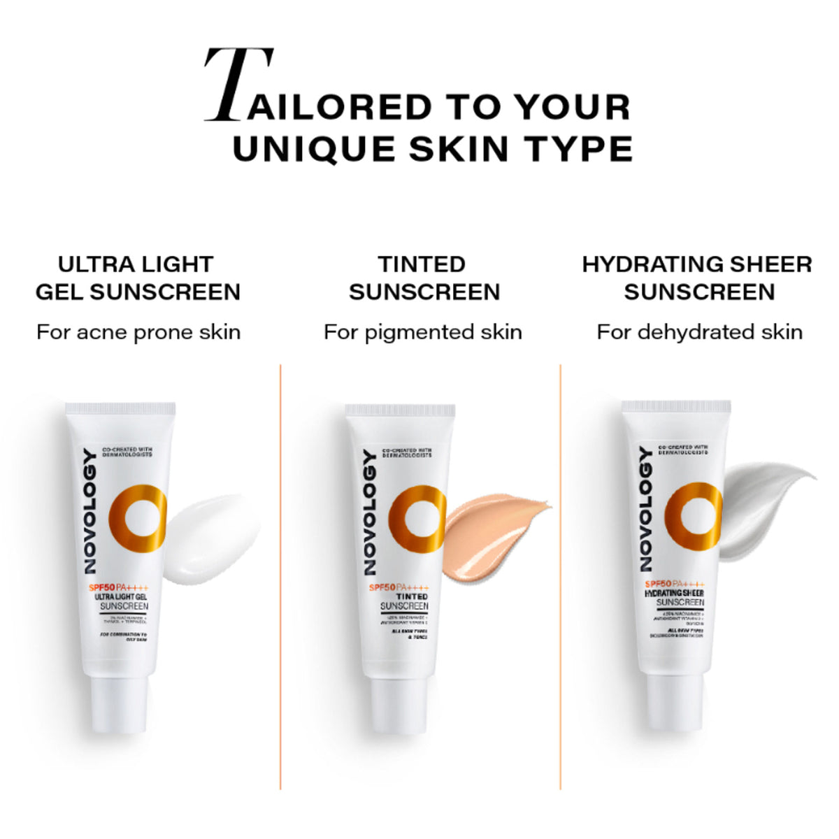 Novology SPF 50 PA++++ Ultra Light Gel Sunscreen, Reduces Acne & Sebum, Non Greasy, Invisible Finish