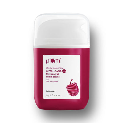 Plum 0.3% Glycolic Acid & Cherry Blossom Frizz Control Hair Serum Creme