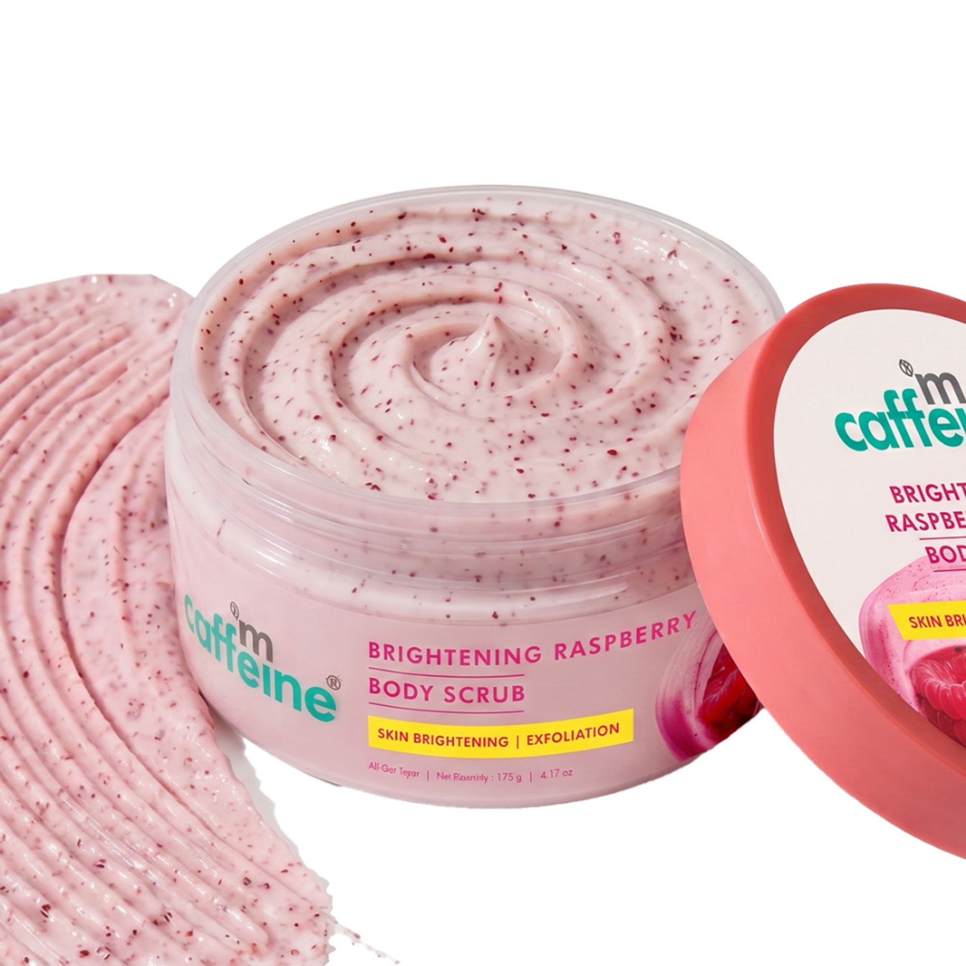 Mcaffeine Brightening Raspberry Rush Body Scrub Removes Tan & Brightens Skin