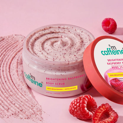 Mcaffeine Brightening Raspberry Rush Body Scrub Removes Tan & Brightens Skin