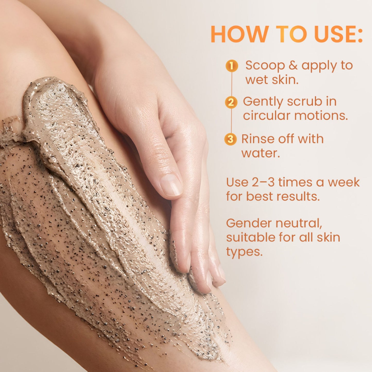 MCaffeine Caramel Eclairs Coffee Body Scrub, Smooth Skin & Reduces Tan, 10% Coffee Grounds & AHA
