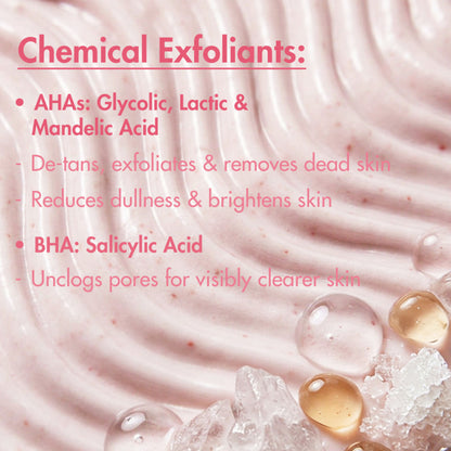 MCaffeine Guava De-Tan Body Scrub, 5% Natural & Chemical Exfoliants, Reduces Tan & Brightens Skin