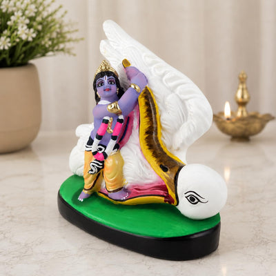 Niharika Collections Krishna's Bakasur Vadh Clay Terracotta Idol | Cultural and Spiritual Art | Handmade Décor