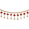 Red Velvet Rose with Pearls Toran for Main Door Entrance, Bandarwal for Festival, Pooja Mandir & Wedding, Handmade Traditional Flower Hanging for Home & Office Decor
